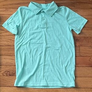 Jumping Beans seafoam green collared polo short sleeved shirt, boys size 7